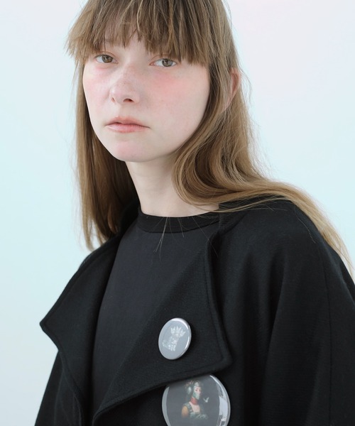 BEDSIDEDRAMA(ベットサイドドラマ)の「Dreamin' Mix Poncho Short Coat(MA-1・レディース・カーキ/ブラック・2/1)」の3枚目の写真