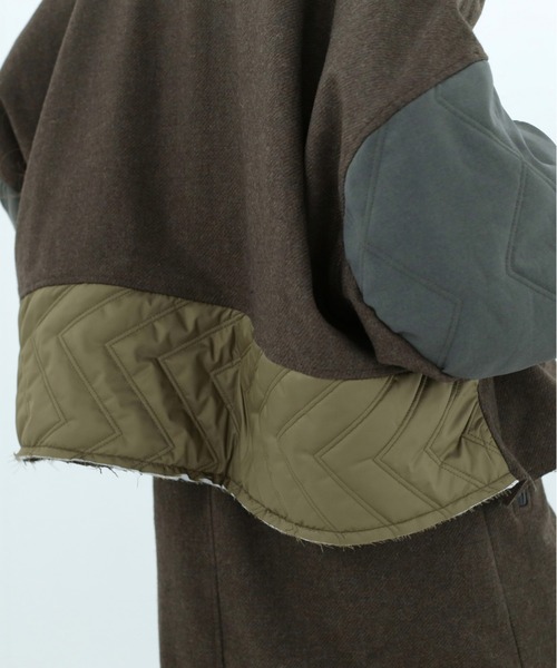 BEDSIDEDRAMA(ベットサイドドラマ)の「Dreamin' Mix Poncho Short Coat(MA-1・レディース・カーキ/ブラック・2/1)」の14枚目の写真