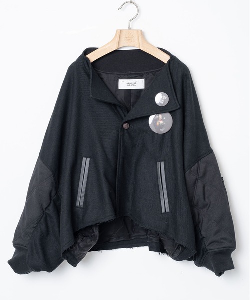 BEDSIDEDRAMA(ベットサイドドラマ)の「Dreamin' Mix Poncho Short Coat(MA-1・レディース・カーキ/ブラック・2/1)」の15枚目の写真