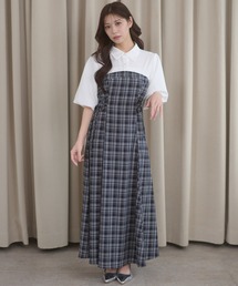Ambre Neige（アンブルネージュ）の「assortment lace up docking dress / アソートレースアップドッキンワンピース（ワンピース）」