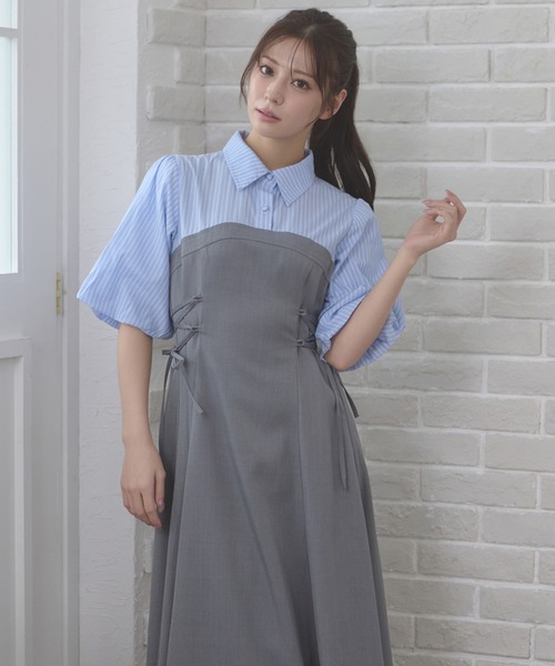 assortment lace up docking dress / アソートレースアップドッキン