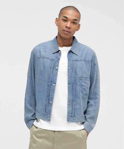 AVIREX（アヴィレックス）の「WIND THROUGH DENIM JAKET / ウィンドスルー デニム ジャケット / AVIREX / アヴィレックス（デニムジャケット・メンズ・インディゴブルー/ライトインディゴブルー・MEDIUM/LARGE/X-LARGE）」の18枚目の写真