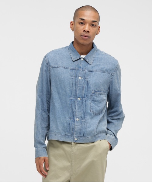 AVIREX（アヴィレックス）の「WIND THROUGH DENIM JAKET / ウィンドスルー デニム ジャケット / AVIREX / アヴィレックス（デニムジャケット・メンズ・インディゴブルー/ライトインディゴブルー・MEDIUM/LARGE/X-LARGE）」の19枚目の写真
