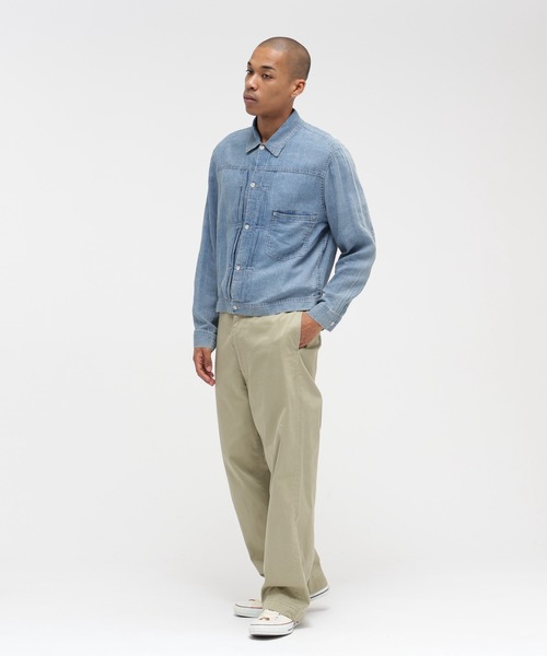 AVIREX（アヴィレックス）の「WIND THROUGH DENIM JAKET / ウィンドスルー デニム ジャケット / AVIREX / アヴィレックス（デニムジャケット・メンズ・インディゴブルー/ライトインディゴブルー・MEDIUM/LARGE/X-LARGE）」の3枚目の写真