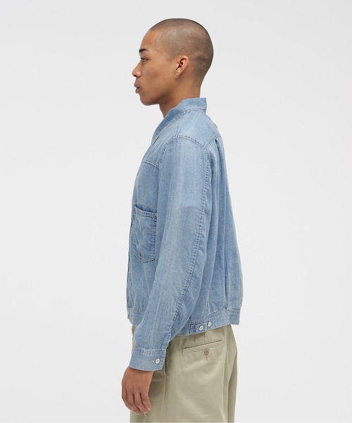 AVIREX（アヴィレックス）の「WIND THROUGH DENIM JAKET / ウィンドスルー デニム ジャケット / AVIREX / アヴィレックス（デニムジャケット・メンズ・インディゴブルー/ライトインディゴブルー・MEDIUM/LARGE/X-LARGE）」の4枚目の写真
