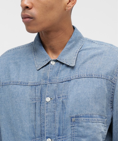 AVIREX（アヴィレックス）の「WIND THROUGH DENIM JAKET / ウィンドスルー デニム ジャケット / AVIREX / アヴィレックス（デニムジャケット・メンズ・インディゴブルー/ライトインディゴブルー・MEDIUM/LARGE/X-LARGE）」の6枚目の写真