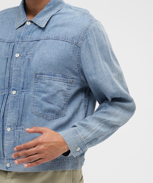 AVIREX（アヴィレックス）の「WIND THROUGH DENIM JAKET / ウィンドスルー デニム ジャケット / AVIREX / アヴィレックス（デニムジャケット・メンズ・インディゴブルー/ライトインディゴブルー・MEDIUM/LARGE/X-LARGE）」の7枚目の写真