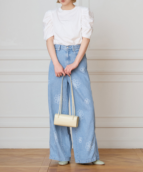 IENA LA BOUCLE(イエナラブークル)の「IENA LA BOUCLE フラワーソフトデニムシルエットパンツ(デニムパンツ・レディース・サックスブルー・38/36/34/40)」の8枚目の写真