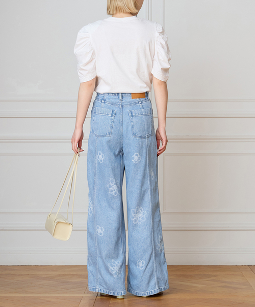 IENA LA BOUCLE(イエナラブークル)の「IENA LA BOUCLE フラワーソフトデニムシルエットパンツ(デニムパンツ・レディース・サックスブルー・38/36/34/40)」の10枚目の写真