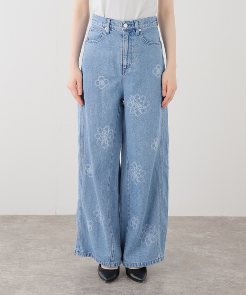 IENA LA BOUCLE(イエナラブークル)の「IENA LA BOUCLE フラワーソフトデニムシルエットパンツ(デニムパンツ・レディース・サックスブルー・38/36/34/40)」の12枚目の写真