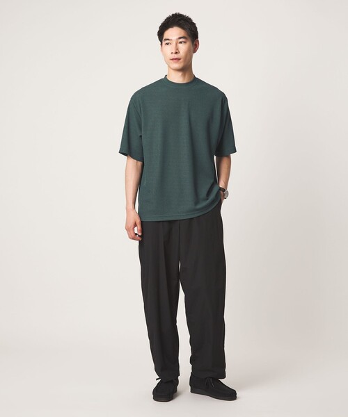 green label relaxing(グリーンレーベルリラクシング)の「【WEB限定】JUST fit ピケ パイル 半袖 Tシャツ -吸水速乾・UVカット-(Tシャツ/カットソー・メンズ・ダークグリーン/ブラック/ネイビー/ダークグレー・L/S/XL/M)」の20枚目の写真