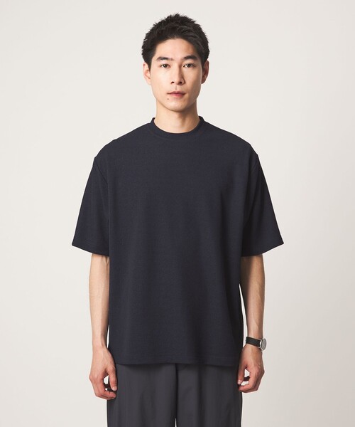 green label relaxing(グリーンレーベルリラクシング)の「【WEB限定】JUST fit ピケ パイル 半袖 Tシャツ -吸水速乾・UVカット-(Tシャツ/カットソー・メンズ・ダークグリーン/ブラック/ネイビー/ダークグレー・L/S/XL/M)」の19枚目の写真