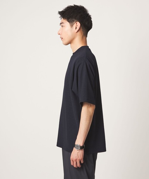 green label relaxing(グリーンレーベルリラクシング)の「【WEB限定】JUST fit ピケ パイル 半袖 Tシャツ -吸水速乾・UVカット-(Tシャツ/カットソー・メンズ・ダークグリーン/ブラック/ネイビー/ダークグレー・L/S/XL/M)」の18枚目の写真