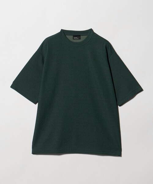 green label relaxing(グリーンレーベルリラクシング)の「【WEB限定】JUST fit ピケ パイル 半袖 Tシャツ -吸水速乾・UVカット-(Tシャツ/カットソー・メンズ・ダークグリーン/ブラック/ネイビー/ダークグレー・L/S/XL/M)」の7枚目の写真