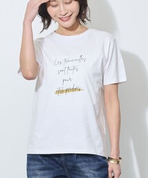 WALDO | ラメ入りロゴプリント半袖Tシャツ(Tシャツ/カットソー)