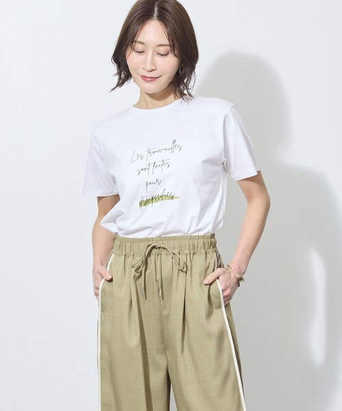 WALDO(ウォルド)の「ラメ入りロゴプリント半袖Tシャツ(Tシャツ/カットソー・レディース・ブラック/ライトグリーン/ホワイト・FREE)」の6枚目の写真