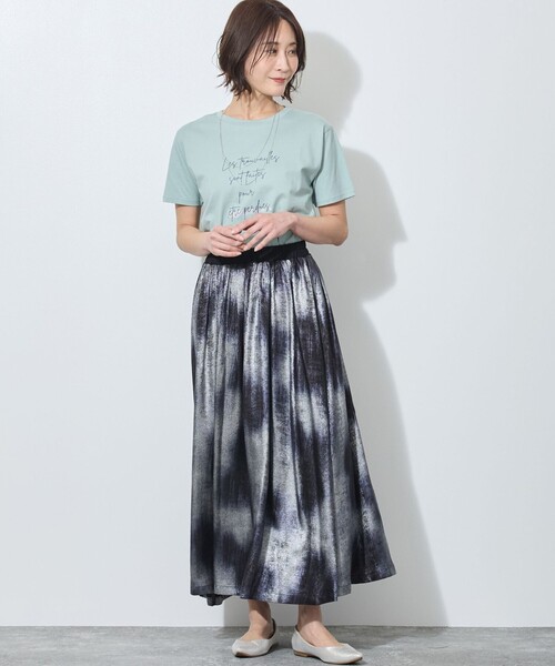 WALDO(ウォルド)の「ラメ入りロゴプリント半袖Tシャツ(Tシャツ/カットソー・レディース・ブラック/ライトグリーン/ホワイト・FREE)」の7枚目の写真