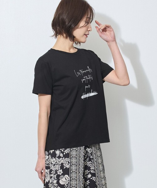 WALDO(ウォルド)の「ラメ入りロゴプリント半袖Tシャツ(Tシャツ/カットソー・レディース・ブラック/ライトグリーン/ホワイト・FREE)」の13枚目の写真