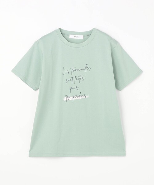 WALDO(ウォルド)の「ラメ入りロゴプリント半袖Tシャツ(Tシャツ/カットソー・レディース・ブラック/ライトグリーン/ホワイト・FREE)」の18枚目の写真