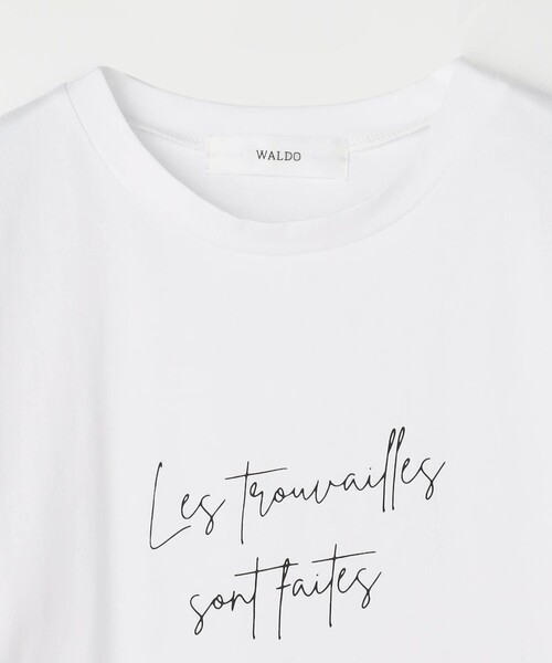 WALDO(ウォルド)の「ラメ入りロゴプリント半袖Tシャツ(Tシャツ/カットソー・レディース・ブラック/ライトグリーン/ホワイト・FREE)」の21枚目の写真
