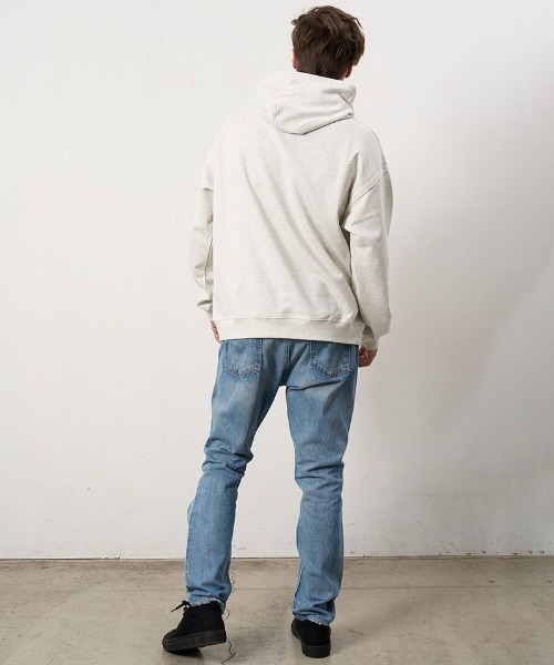 STUD MUFFIN（スタッドマフィン）の「mpa4112- ヘビーoz裏毛パイル カラークリスタルメタルミックスプルパーカー(624-02914)（パーカー・メンズ・アッシュ/ブラック/ホワイト・3/2/4）」の21枚目の写真