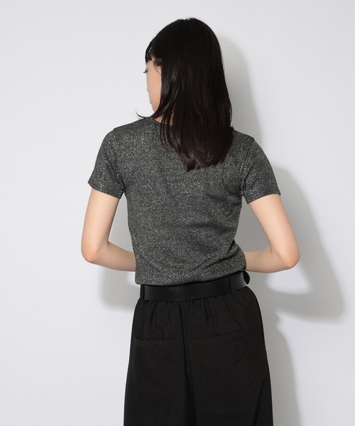 PAGEBOY（ページボーイ）の「ラメテレココンパクトT（Tシャツ/カットソー・レディース・シルバー/オフホワイト・MEDIUM/SMALL）」の17枚目の写真