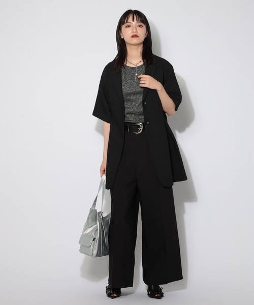 PAGEBOY（ページボーイ）の「ラメテレココンパクトT（Tシャツ/カットソー・レディース・シルバー/オフホワイト・MEDIUM/SMALL）」の10枚目の写真