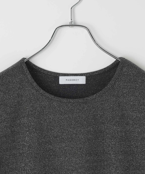 PAGEBOY（ページボーイ）の「ラメテレココンパクトT（Tシャツ/カットソー・レディース・シルバー/オフホワイト・MEDIUM/SMALL）」の18枚目の写真