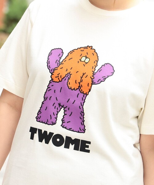 TOKYO CULTUART by BEAMS(トウキョウカルチャートバイビームス)の「フジサキタクマ / TWOME T-Shirt(Tシャツ/カットソー・レディース・パープル/ホワイト・SMALL/MEDIUM/X-LARGE/LARGE)」の4枚目の写真