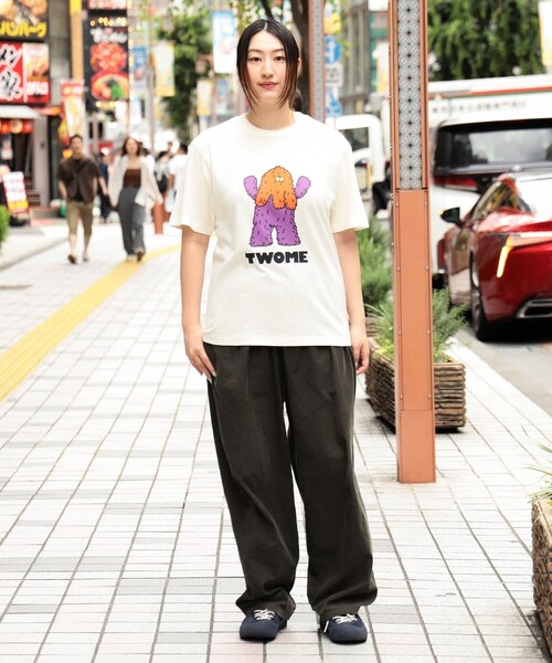 TOKYO CULTUART by BEAMS(トウキョウカルチャートバイビームス)の「フジサキタクマ / TWOME T-Shirt(Tシャツ/カットソー・レディース・パープル/ホワイト・SMALL/MEDIUM/X-LARGE/LARGE)」の5枚目の写真