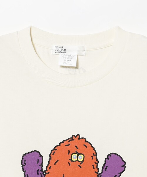TOKYO CULTUART by BEAMS(トウキョウカルチャートバイビームス)の「フジサキタクマ / TWOME T-Shirt(Tシャツ/カットソー・レディース・パープル/ホワイト・SMALL/MEDIUM/X-LARGE/LARGE)」の7枚目の写真