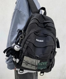 yuue' ( wear )（ユーイ）の「大容量ドローコードナイロンリュックサック/通勤通学/バックパック/ユニセックス（バックパック/リュック）」