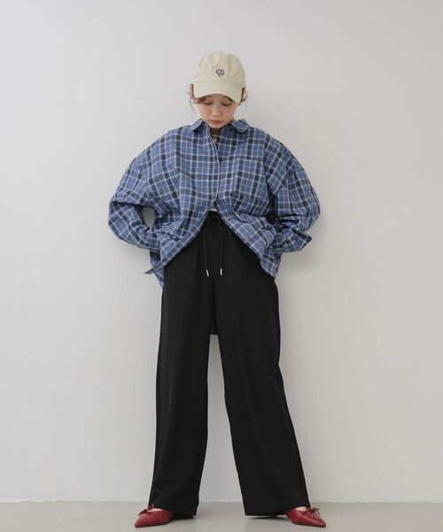 RETRO GIRL（レトロガール）の「ワイドスラックスPT（その他パンツ・レディース・ライトブラウン/グレー系その他/ナチュラル/ブラック/ブラック系その他4・FREE）」の7枚目の写真