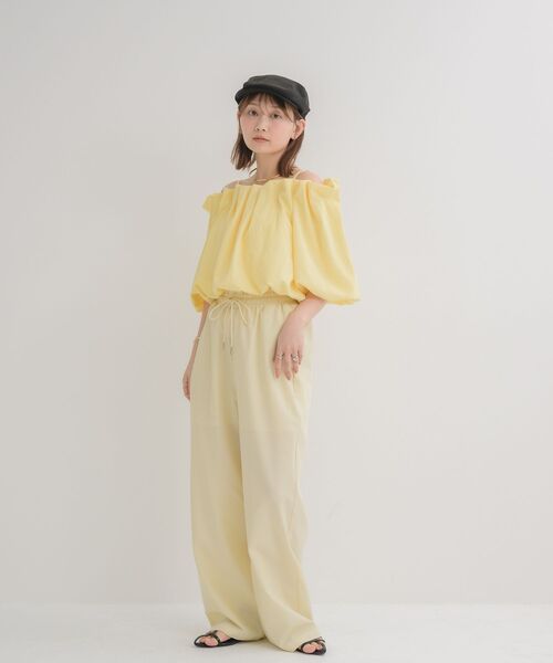 RETRO GIRL（レトロガール）の「ワイドスラックスPT（その他パンツ・レディース・ライトブラウン/グレー系その他/ナチュラル/ブラック/ブラック系その他4・FREE）」の18枚目の写真