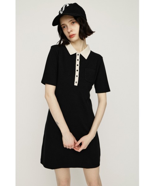 SLY(スライ)の「BI COLOR COLLAR S/OP バイカラーカラーショートワンピース 春服 夏服(ワンピース・レディース・ブラック/ベージュ/ネイビー・FREE)」の7枚目の写真