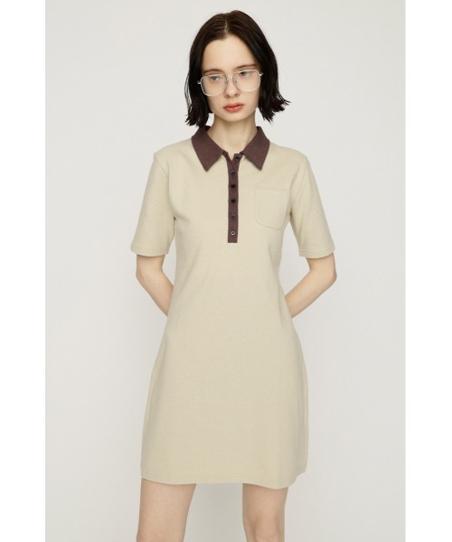 SLY(スライ)の「BI COLOR COLLAR S/OP バイカラーカラーショートワンピース 春服 夏服(ワンピース・レディース・ブラック/ベージュ/ネイビー・FREE)」の10枚目の写真