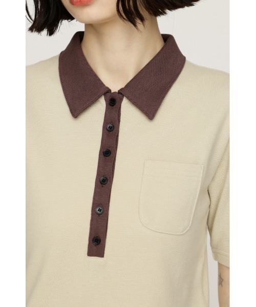 SLY(スライ)の「BI COLOR COLLAR S/OP バイカラーカラーショートワンピース 春服 夏服(ワンピース・レディース・ブラック/ベージュ/ネイビー・FREE)」の14枚目の写真