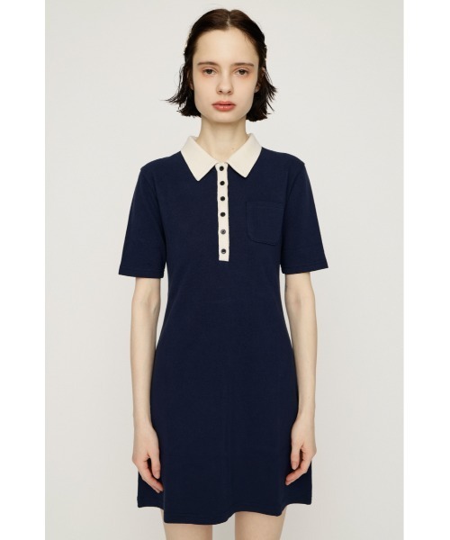 SLY(スライ)の「BI COLOR COLLAR S/OP バイカラーカラーショートワンピース 春服 夏服(ワンピース・レディース・ブラック/ベージュ/ネイビー・FREE)」の5枚目の写真