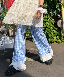 【Am企画】【リバイバルアイテム/EC限定カラー】ふりふりギンガムチェックパンツ