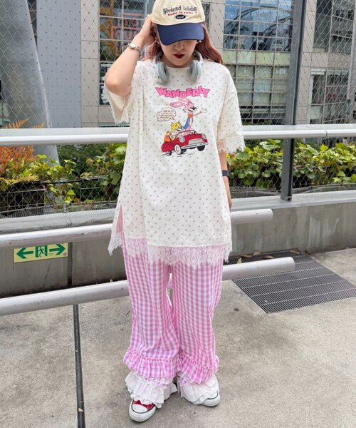 w closet（ダブルクローゼット）の「【Am企画】【リバイバルアイテム/EC限定カラー】ふりふりギンガムチェックパンツ（その他パンツ・レディース・レッド/ピンク/ブルー/グリーン・SMALL/MEDIUM）」の12枚目の写真