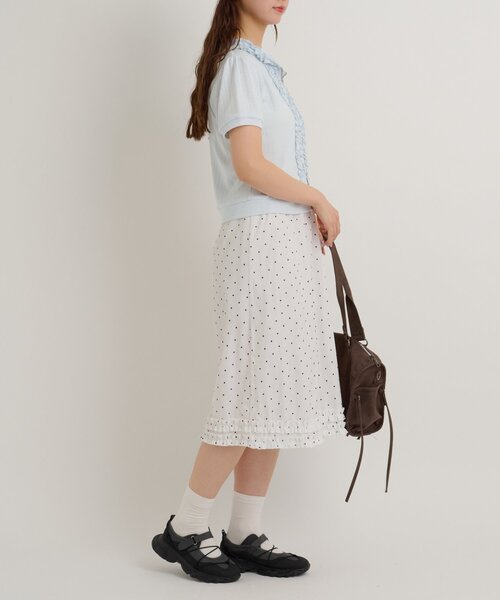 w closet(ダブルクローゼット)の「【3色展開】フリル半袖パーカー(パーカー・レディース・ブルー/グレー/ネイビー・FREE)」の21枚目の写真