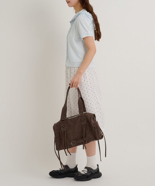 w closet(ダブルクローゼット)の「【3色展開】フリル半袖パーカー(パーカー・レディース・ブルー/グレー/ネイビー・FREE)」の22枚目の写真