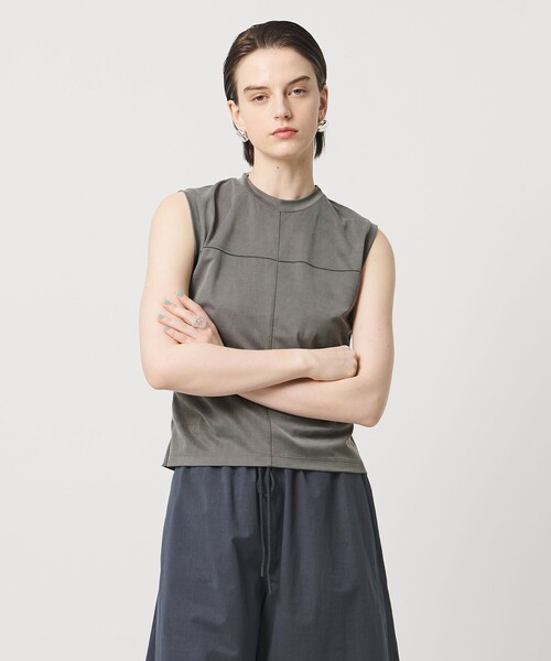 ASTRAET（アストラット）の「＜ASTRAET ＞バックギャザー ノースリーブカットソー（Tシャツ/カットソー・レディース・ブラック/グレー系・FREE）」の19枚目の写真