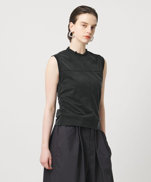 ASTRAET（アストラット）の「＜ASTRAET ＞バックギャザー ノースリーブカットソー（Tシャツ/カットソー・レディース・ブラック/グレー系・FREE）」の21枚目の写真