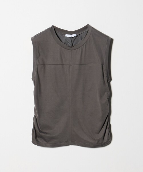 ASTRAET（アストラット）の「＜ASTRAET ＞バックギャザー ノースリーブカットソー（Tシャツ/カットソー・レディース・ブラック/グレー系・FREE）」の7枚目の写真