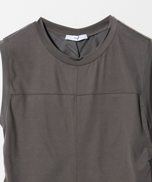 ASTRAET（アストラット）の「＜ASTRAET ＞バックギャザー ノースリーブカットソー（Tシャツ/カットソー・レディース・ブラック/グレー系・FREE）」の9枚目の写真