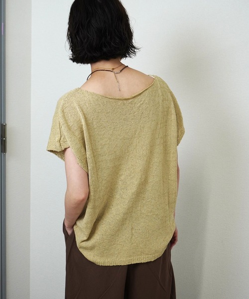 gossara（ゴサラ）の「【体型カバーも◎】サマーニットフレンチPO（ニット/セーター・レディース・ライトベージュ/ベージュ/ホワイト・FREE）」の16枚目の写真