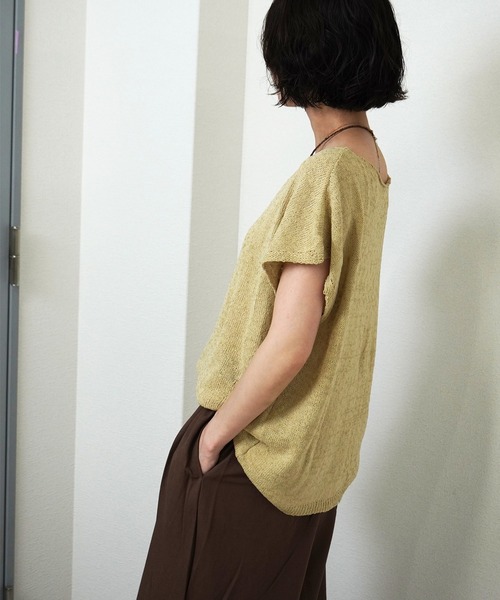 gossara（ゴサラ）の「【体型カバーも◎】サマーニットフレンチPO（ニット/セーター・レディース・ライトベージュ/ベージュ/ホワイト・FREE）」の15枚目の写真