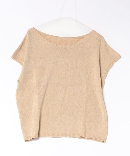 gossara（ゴサラ）の「【体型カバーも◎】サマーニットフレンチPO（ニット/セーター・レディース・ライトベージュ/ベージュ/ホワイト・FREE）」の4枚目の写真