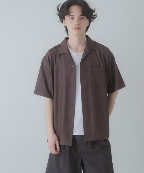 SENSE OF PLACE by URBAN RESEARCH(センスオブプレイスバイアーバンリサーチ)の「シャンブレーオープンカラーシャツ(シャツ/ブラウス・メンズ・ブラウン/ブルー・LARGE/MEDIUM)」の4枚目の写真